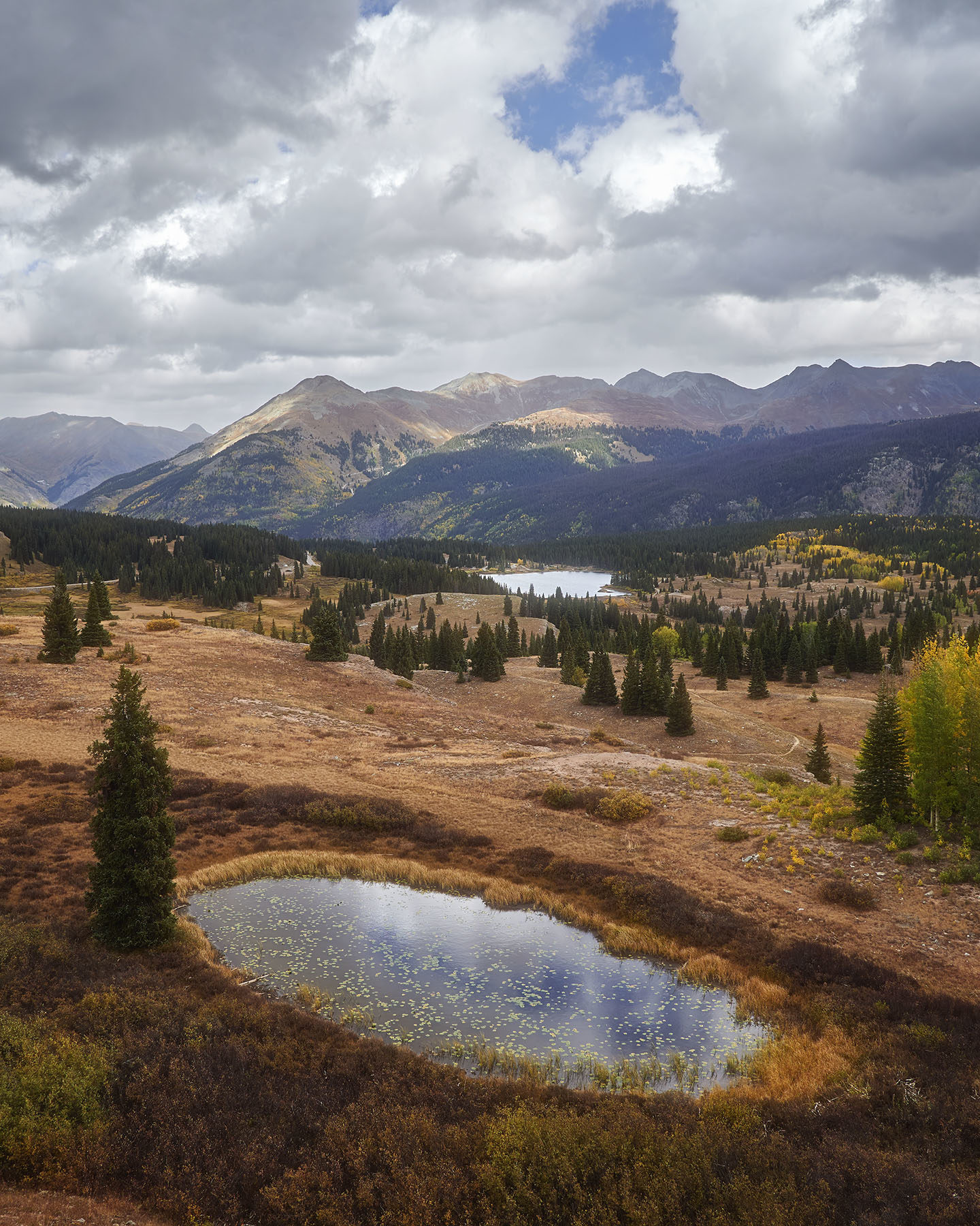 A high alpine meadow and lake in the Rocky Mountains, Colorado Landscape Photography